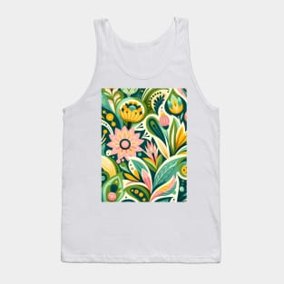 Spring Reawakening Lush Floral Tank Top